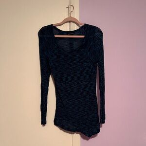 Blue and Black Knit Sweater